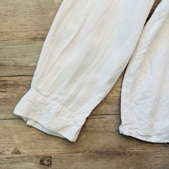 Pilcro Linen Top XL Cream Flowy Neutral - Picture 8 of 13